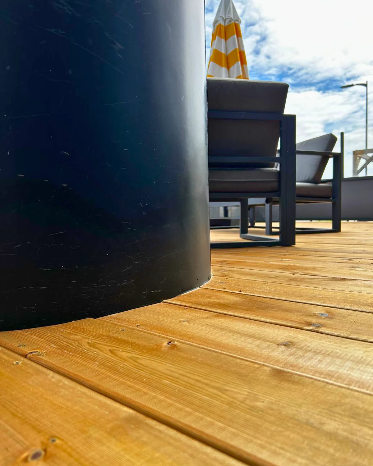 Terrasse pour le restaurant "Le Rendez-Vous" - Biard (86)
