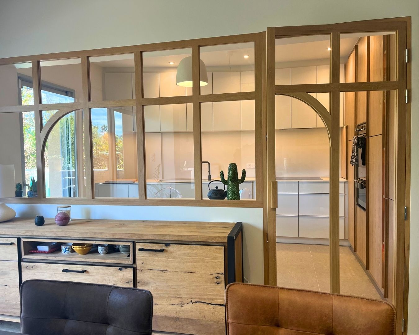 Cuisine moderne avec séparation vitrée - Poitiers (86)